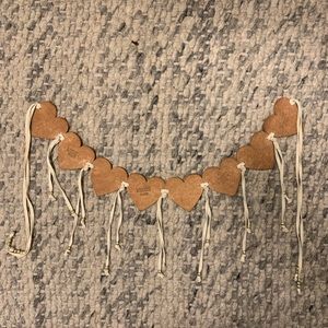 MOSCHINO SUEDE HEART FRINGE BELT